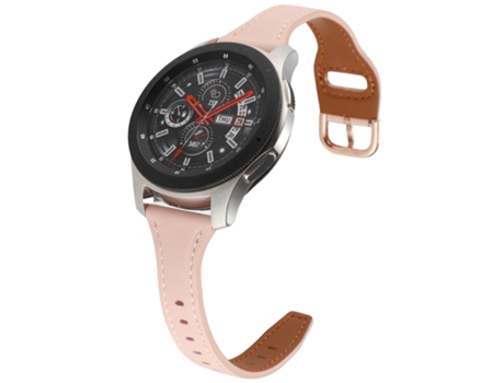 Correa de reloj inteligente para Samsung Galaxy Watch5 40 mm 22 mm Correa de reloj de cuero genuino en forma de T (marrón + negro)