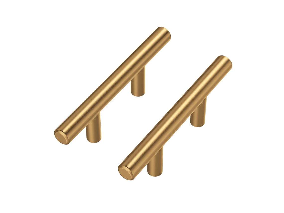 Tiradores De Acero Inoxidable Dorado 6 Unidades 64mm, Para Puertas, Cajones Y Roperos De Cocina.