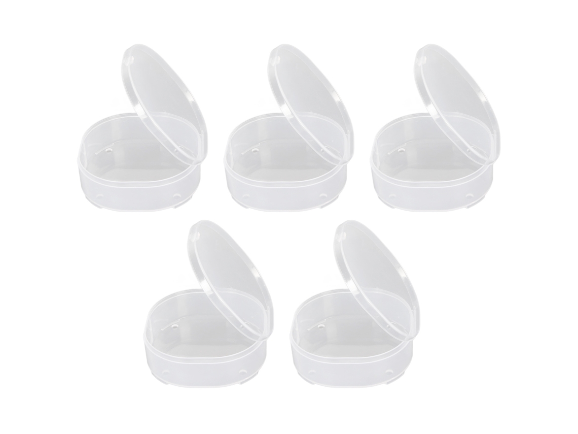 Caja De Almacenamiento Para 5 Labiales De Maquillaje Portátil Y Transparente Para Pendientes Vante