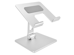 Soporte universal de mesa para tabletas y teléfonos móviles, aluminio plateado
