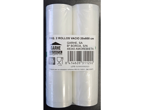 Bolsas para Envasadora GARHE 31120 2 Unidades