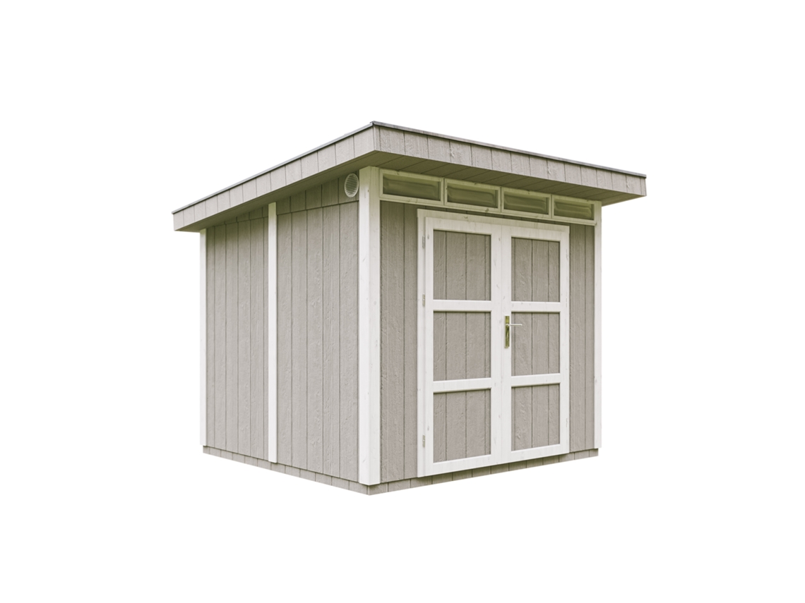 Caseta Jardin paneles a base de Madera LP SmartSide 5,9 m² con Suelo y Baldosas Bituminosas - L279xA294xA237 cm - TIMBELA M903A - TUNDRA GREY