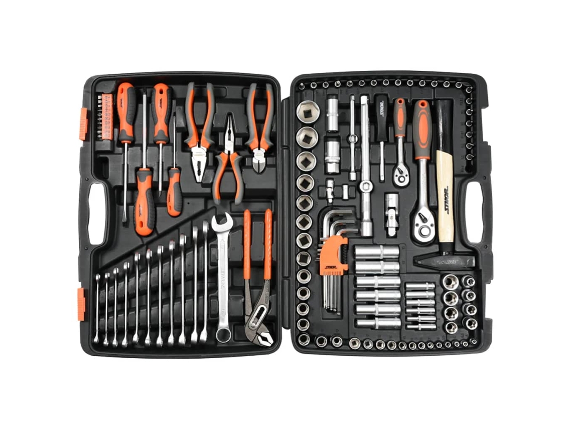 Sthor Set de Herramientas 122 Piezas Metal 58690