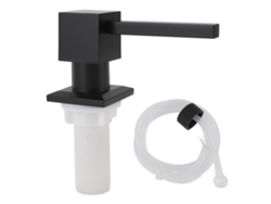 Dispensador de jabón para fregadero de cocina en aleación de zinc con bomba y tubo de extensión de silicona.