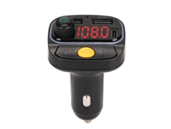 Transmisor De Coche Fm Bluetooth 5.0 Con 2 Puertos Usb, Carga Rápida, Reproductor De Mp3, Luz Led Y Control Por Voz C15