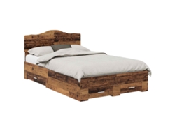 Maison Exclusive - Estructura De Cama Con Cabecera Madera Vieja 120 X 190 Cm