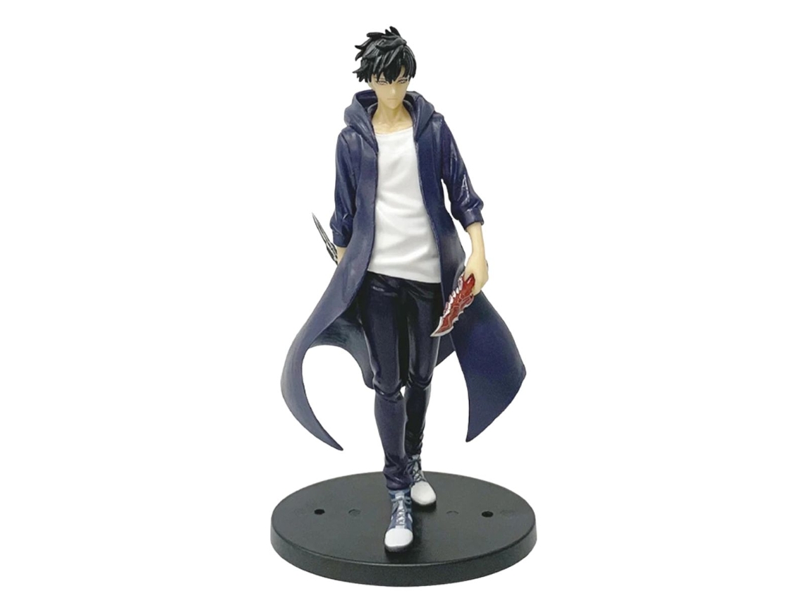 Estatua de Solo Leveling | Sung Jinwoo | 21 cm | Cazador de rango S | Monarca de las Sombras | Sin caja
