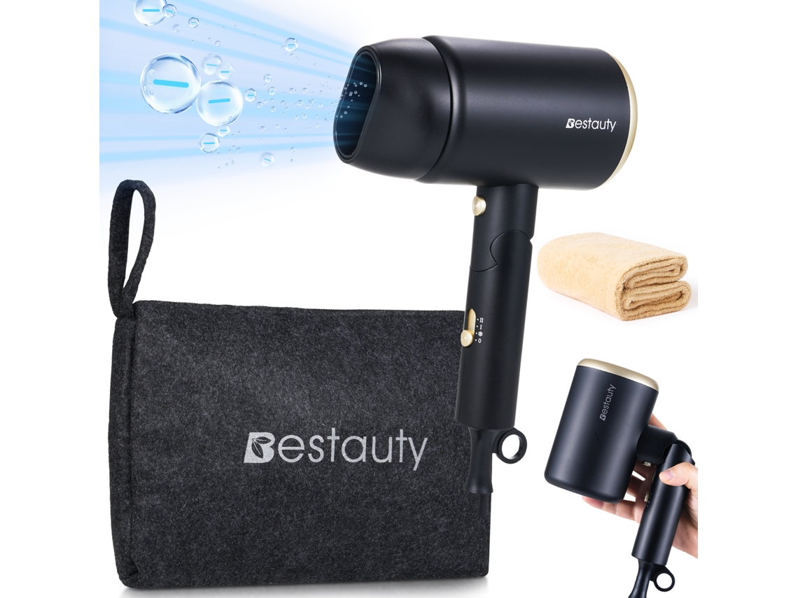 Secador De Pelo Plegable Potente Secado Rápido Hidrata Cabello Herramientas De Peinado Para Hotel Salón Hogar
