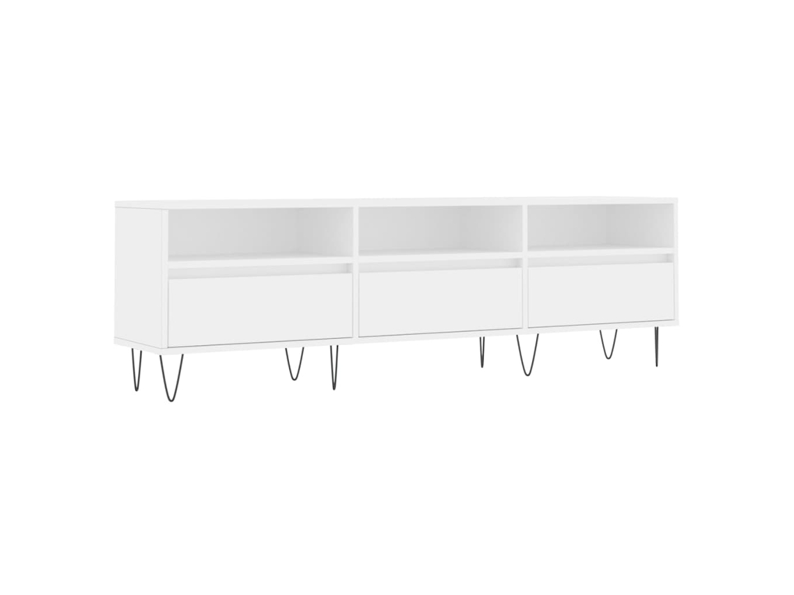 Maison Exclusive - Mueble De Tv Madera Contrachapada Blanco 150x30x44,5 Cm