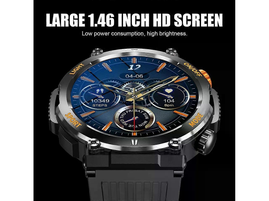 Reloj inteligente para hombre con llamadas Bluetooth, monitor de frecuencia cardíaca, NFC, resistente al agua y monitor de actividad física. Ly Ebike