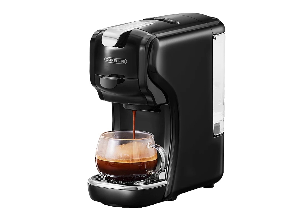 Cafetera de cápsulas Cafelffe, presión de 19 bares, capacidad para 2 tazas, color negro, fabricante original de la UE