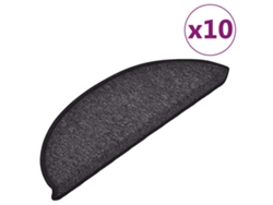 Maison Exclusive - Felpudos Para Escaleras (10 Unidades, 56 X 17 X 3 Cm, Antracita, Semicirculares)