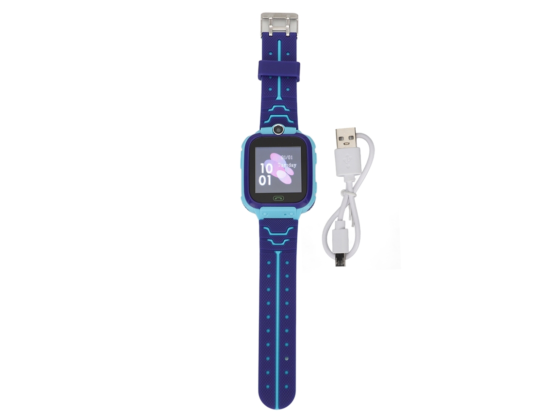 Dan26-reloj Inteligente Para Niños 2g Con Posicionamiento Lbs Llamada Voz Sos Pantalla Táctil Hd Azul