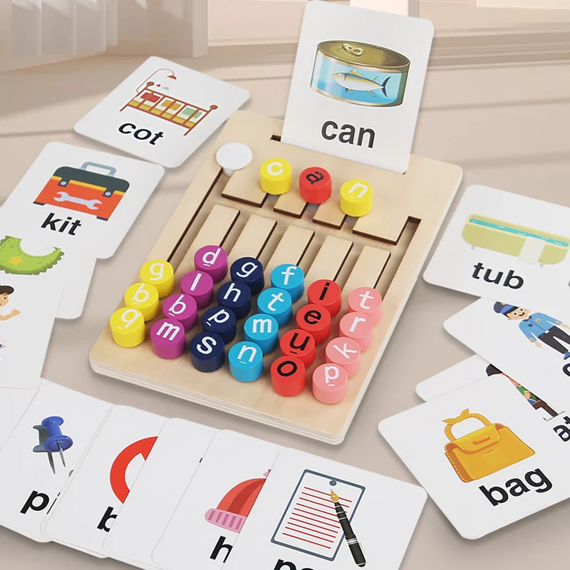 Juego De Ortografía Montessori Para La Posición De Las Vocales Y El Alfabeto.