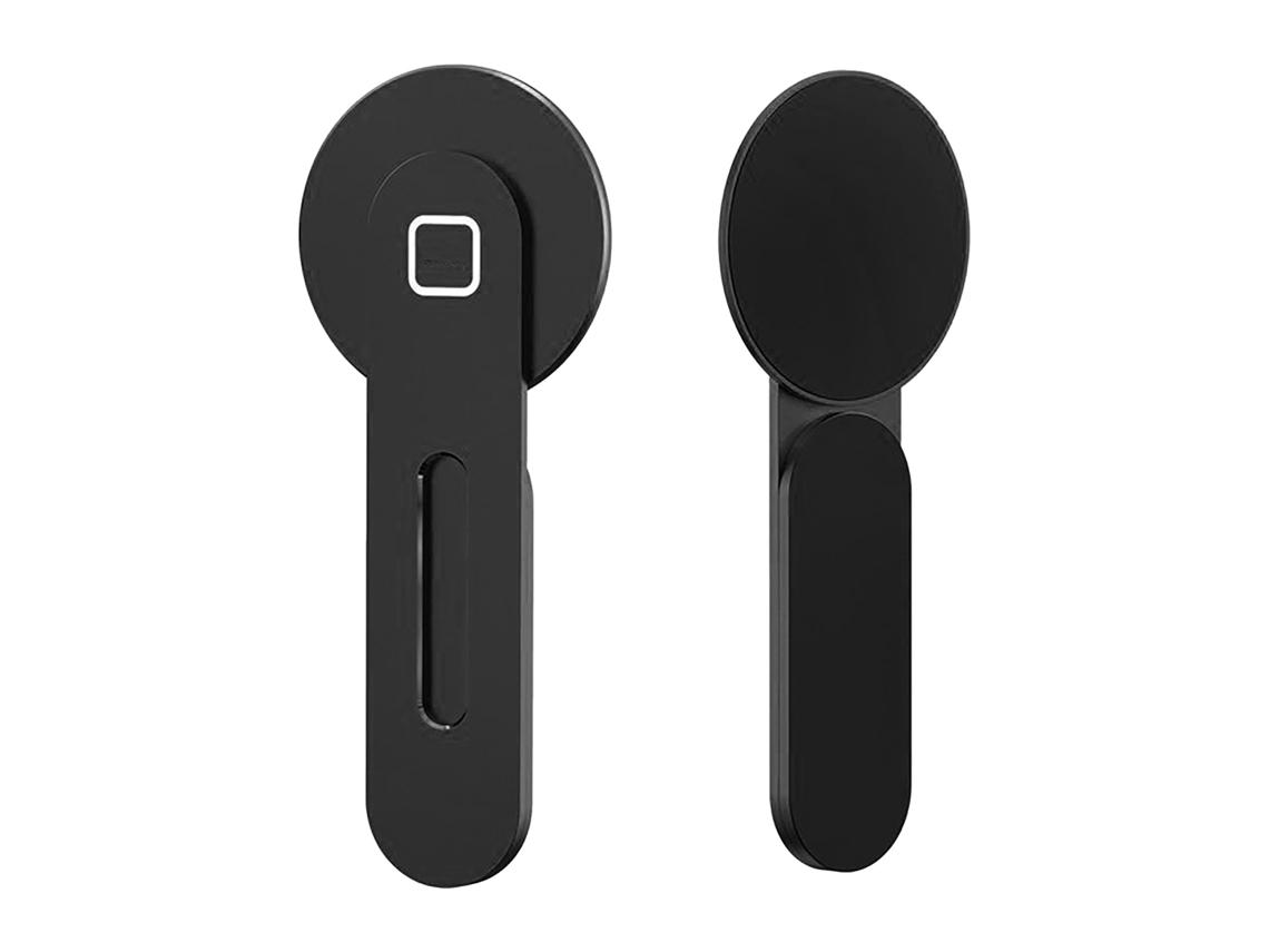 Soporte Magnético De Teléfono Para Portátil Lateral De Aleación De Aluminio Fuerza Magnética Fuerte Compatible Con Ios 12 13 Negro