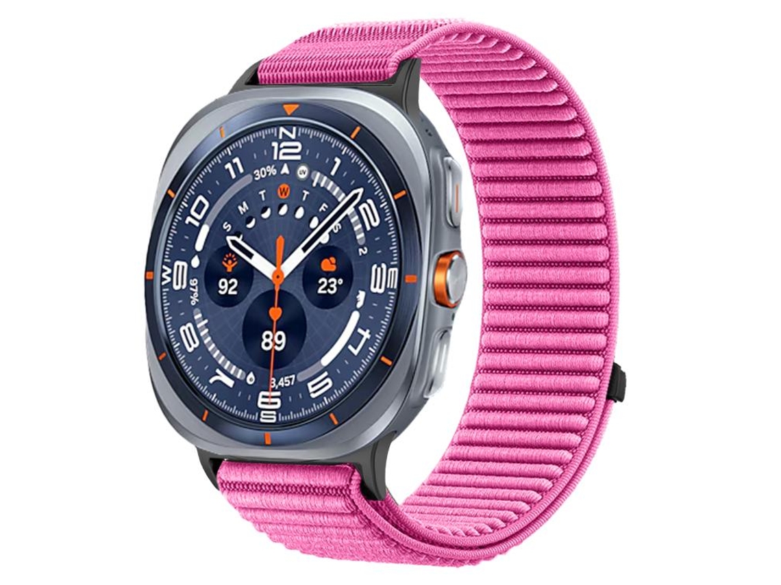 Correa trenzada de nailon ultrarresistente para Samsung Galaxy Watch con cierre de velcro e interfaz metálica (47 mm)