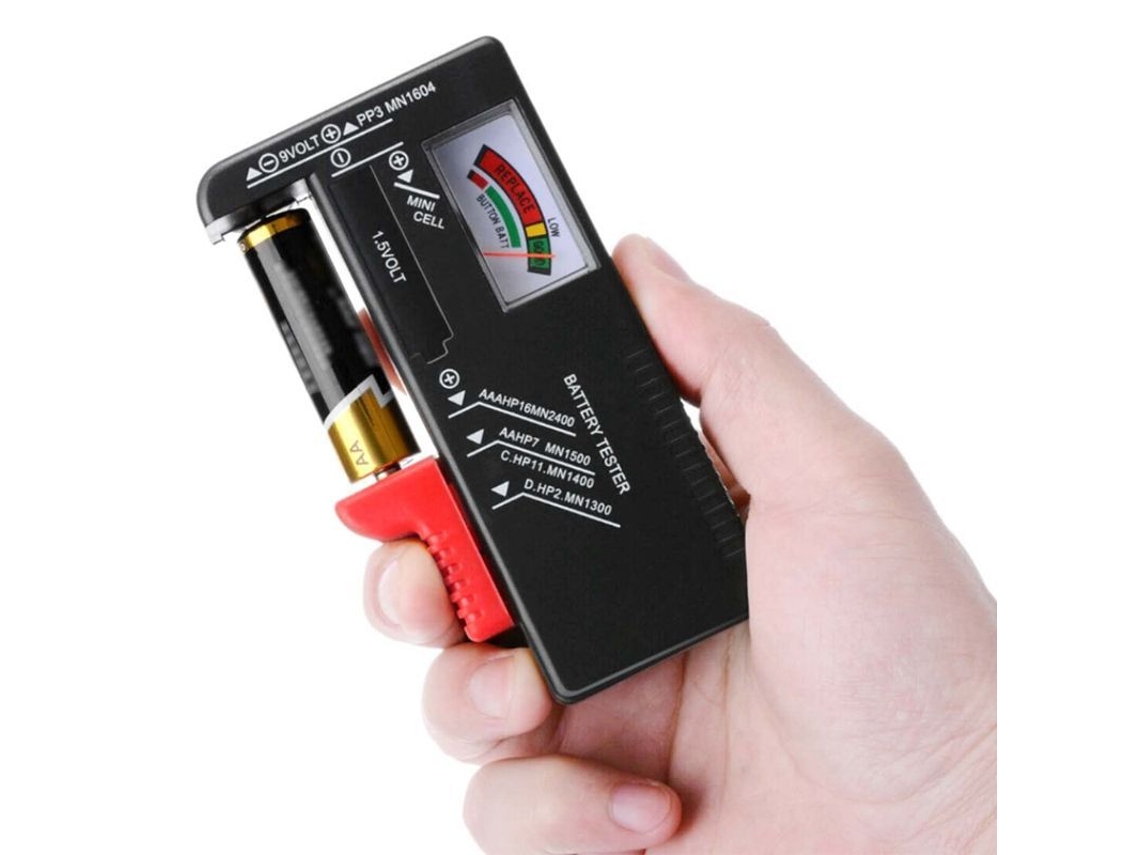 Comprobador De Baterías Digital Universal Para Pilas Aa, Aaa, Cd, 9v Y 1.5v (batería No Incluida).