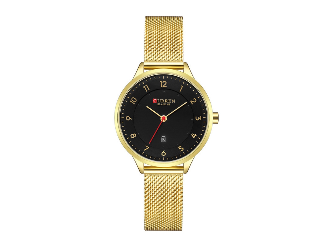 Reloj De Cuarzo, Esfera Elegante Y Sencilla, Correa De Malla Metálica, Estilo Casual Para Mujer.