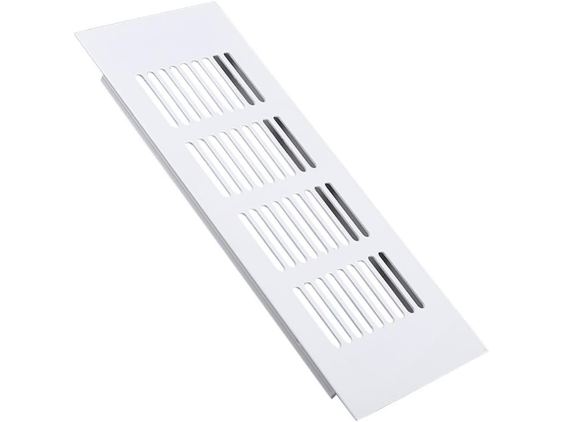 Rejilla De Ventilación Aleación Aluminio Blanco, 80 Mm Ancho, Transpirable, Rectangular, Para Armario, Reji...