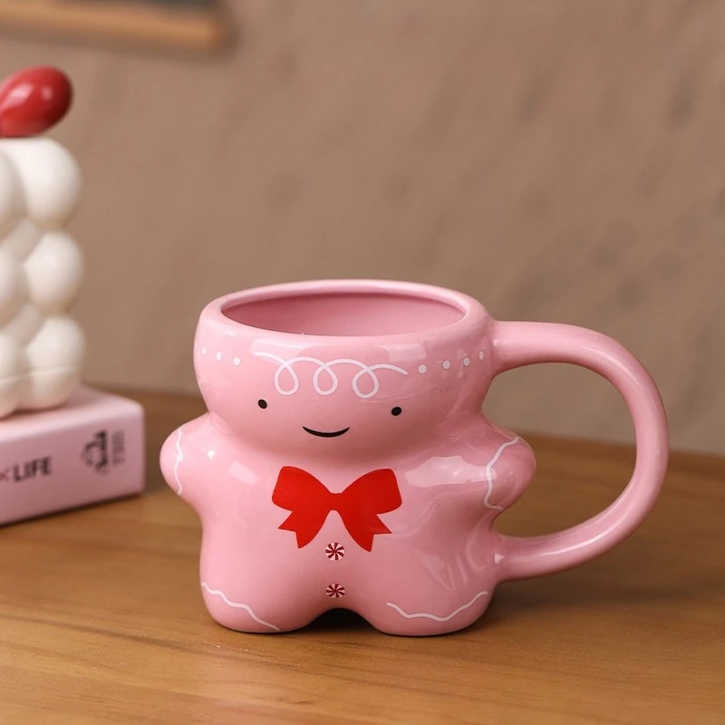 Taza De Cerámica Con Diseño De Hombre De Jengibre (rosa, 530 Ml), Diseño Creativo En 3d Para Café O Té Con Leche.