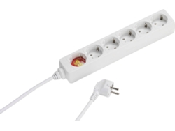 Extensión 6T VIVANCO sin interruptor 1.4 m (blanco)