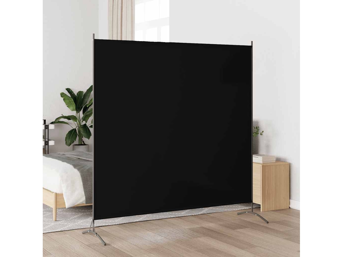 Biombo Divisor | Biombo Separador | Separador De Ambientes De Tela Negro 175x180 Cm