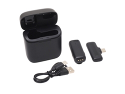 Microfone Lavalier Sem Fio Com Redução De Ruído E Estojo De Carregamento Para Gravação De Vídeo Entrevista Vlog Transmissão Ao Vivo