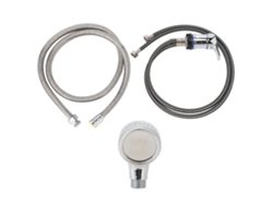 Kit Grifo Para Taza De Champú Con Manguera Suave 120cm Y Pulverizador Booster, 100cm Tubería, Para Salón