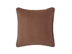 Homescapes Cotton Rajput Ribbed Chocolate Cushion Cover 45x45 Cm