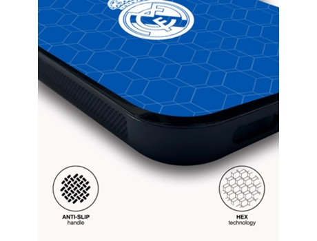 Funda PHONECASES3D iPhone 13 Pro Max - Oficial Real Madrid (Piel Sintética - Negro)