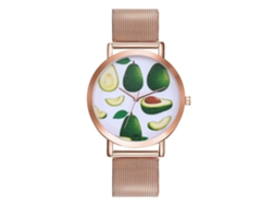 Reloj De Pulsera De Cuarzo Informal Para Hombre Y Mujer Con Esfera Redonda Y Correa De Aleación De Oro Rosa.