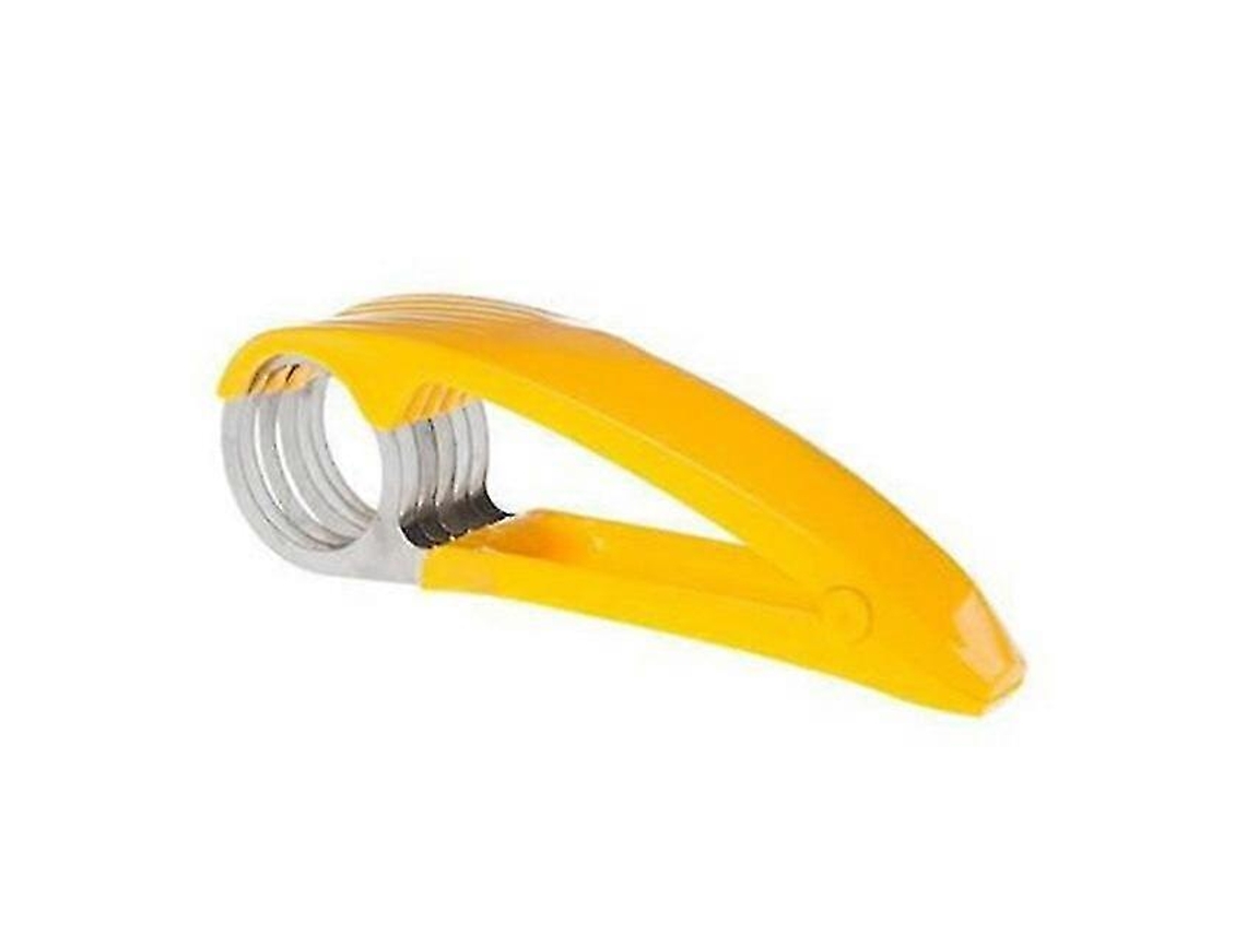 Cortador de plátanos, cuchillo de acero inoxidable, pelador multifuncional para ensalada de frutas