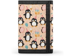 Cartera Compacta Poliéster Con Cremallera Para Hombre Diseño Estampado