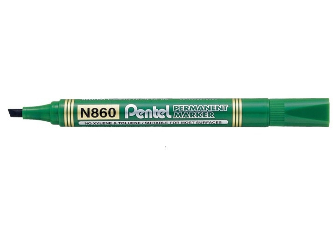 PENTEL N860 Marcador Permanente Verde 12 Piezas
