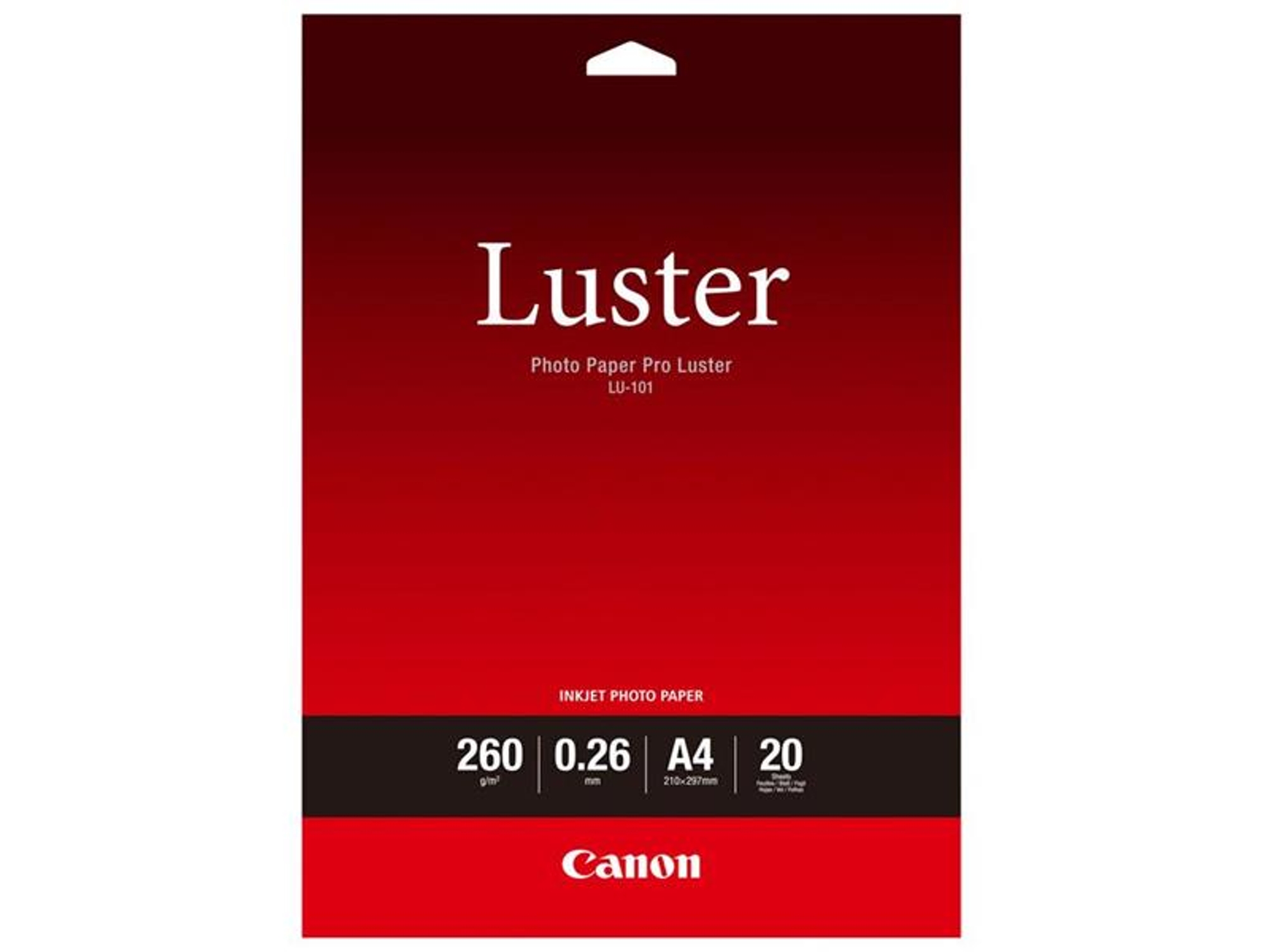 Papel Foto CANON LU101 A4, 20h