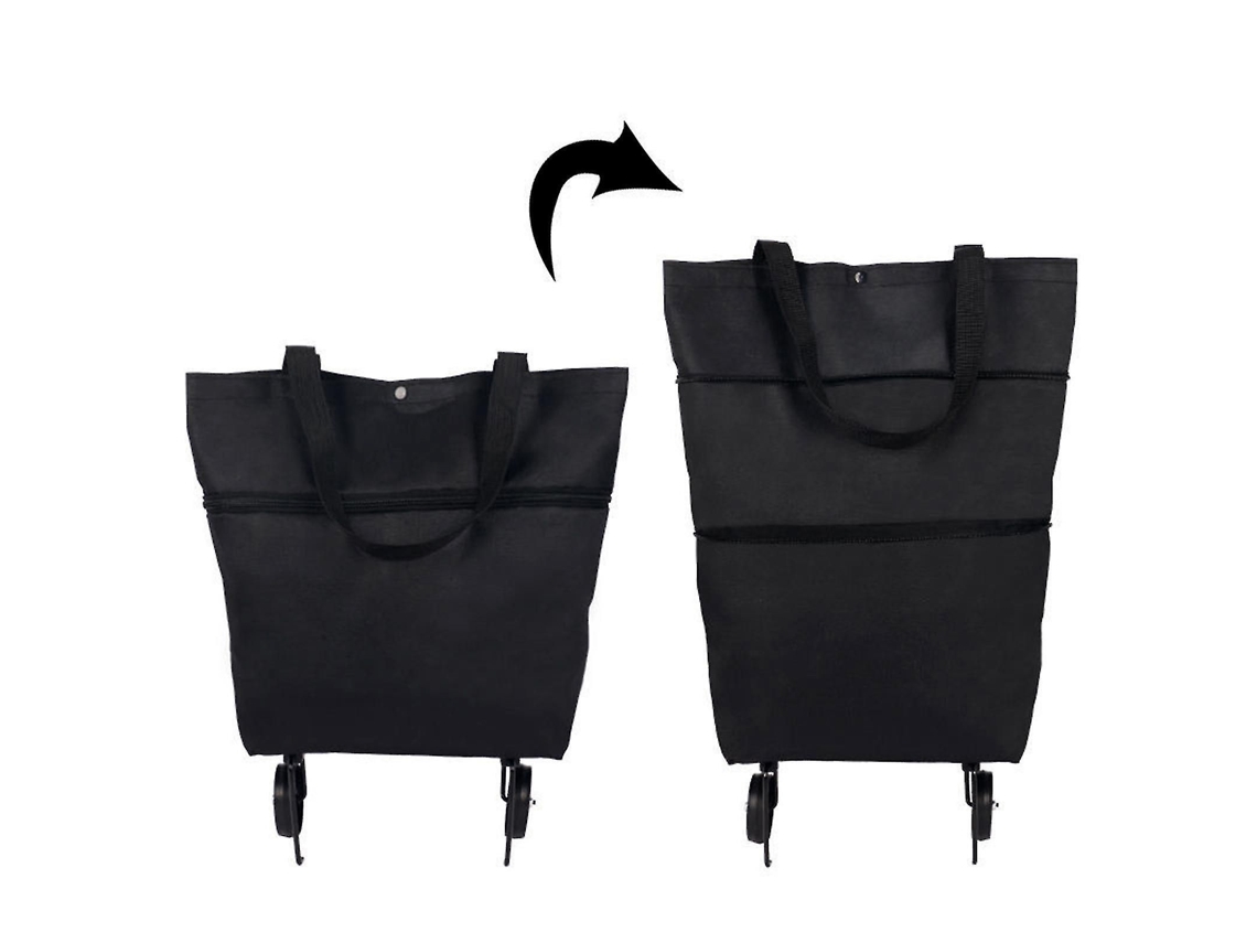 Carrito de compras plegable 2 en 1, bolsa de compras plegable de dos etapas con ruedas plegables, GOKOCO