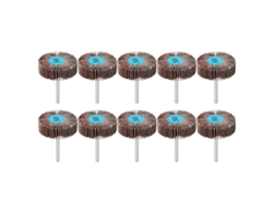 10 Peças De Roda De Lixa Flap Para Esmeril Elétrico Ferramenta Rotatória Polimento E Lixamento