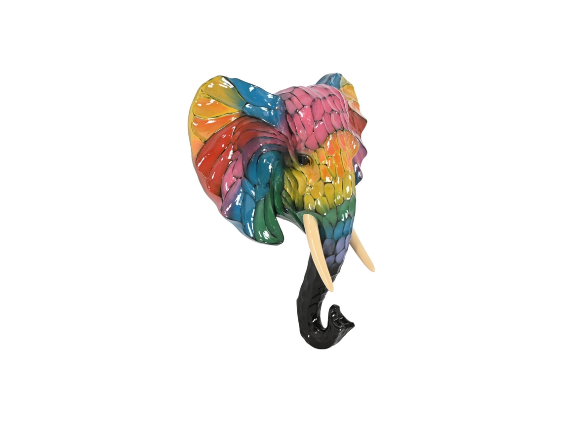 Decoración Pared Resina Elefante 61,5x20x67cm