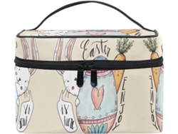 Bolsa Cuero Con Cremallera Portátil Organizador Para Mujer