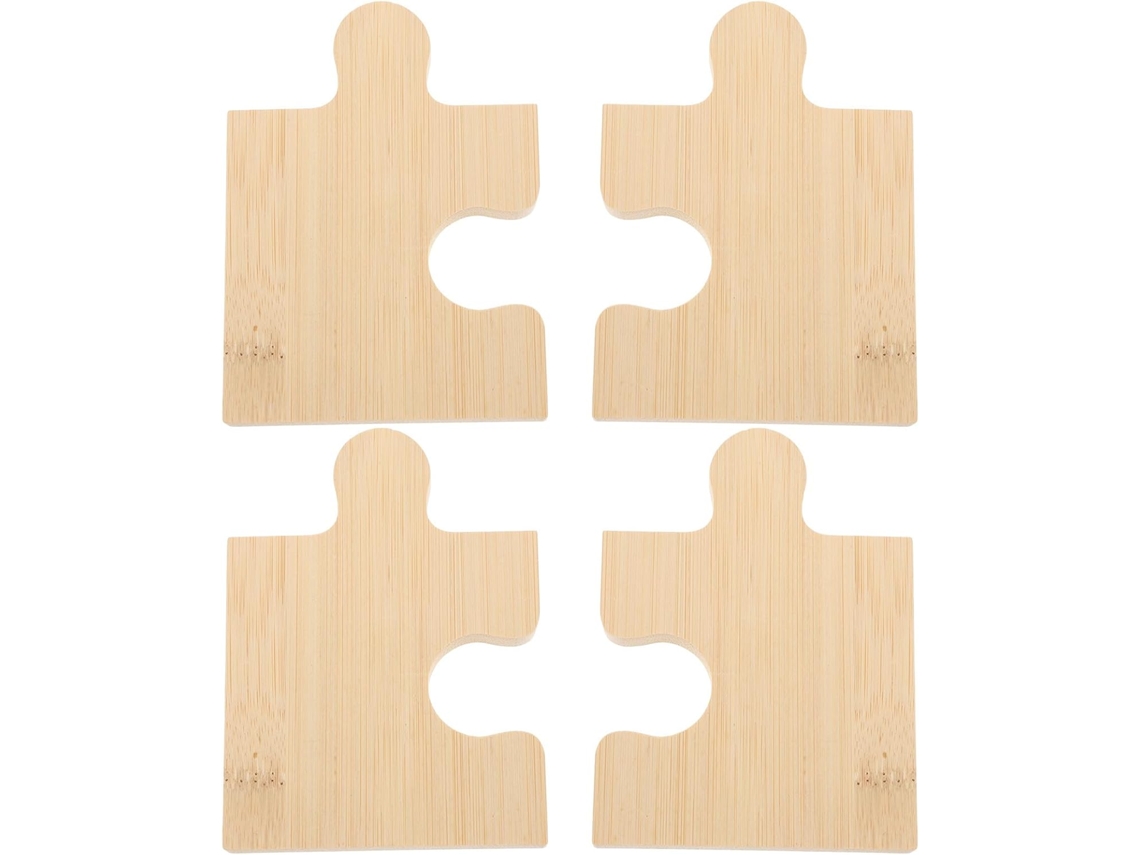 Juego De 4 Tableros De Madera Maciza Para Rompecabezas, Con Soportes Resistentes Al Calor.