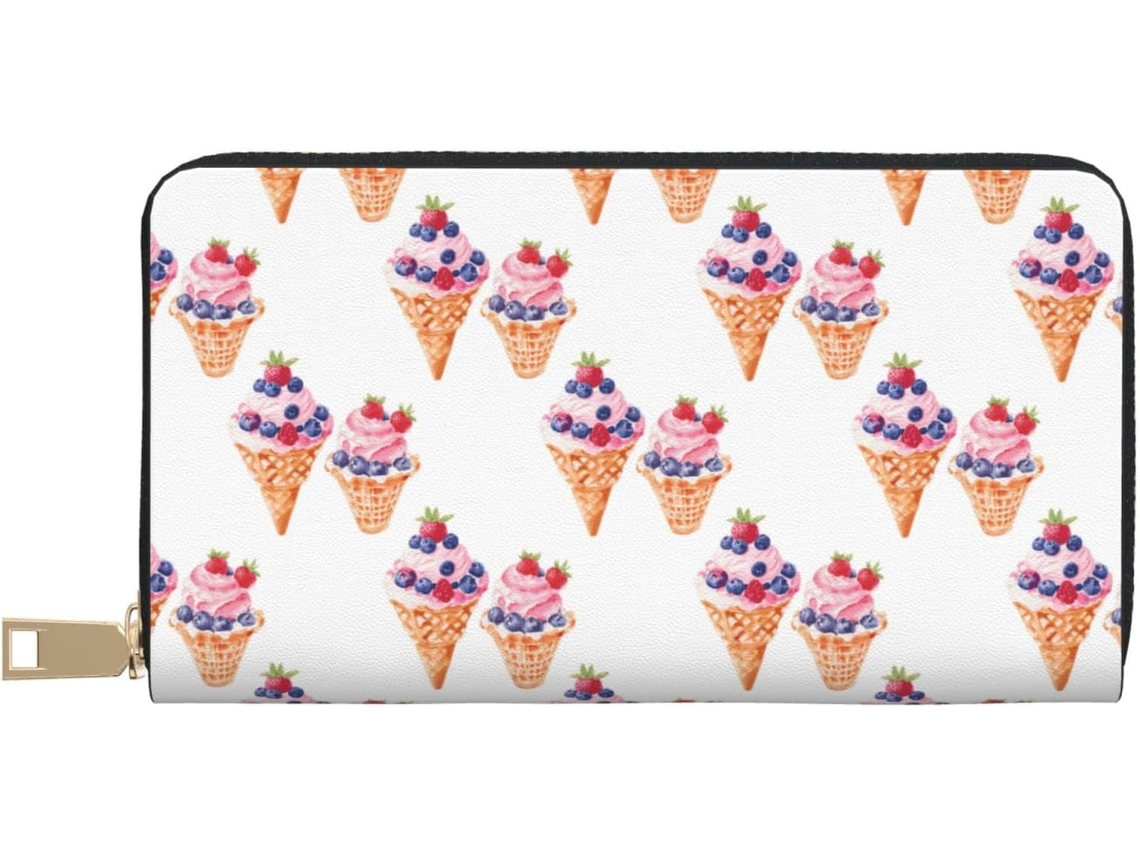 Cartera plegable para helados de fresa y arándano (sin marca)