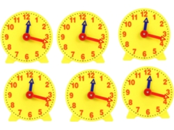 Reloj De Aprendizaje Para Estudiantes De 6 Piezas Y 4 Pulgadas, Modelo Para Maestros, 12/24