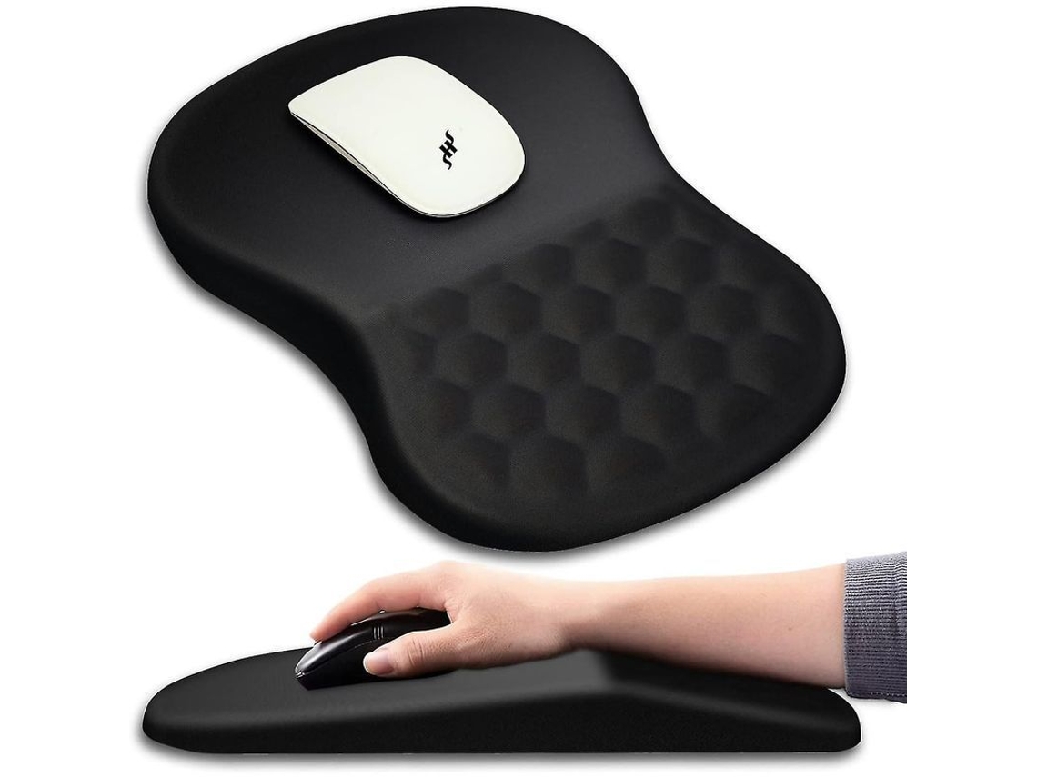 Alfombrilla De Ratón Con Reposamuñecas Ergonómico Y Diseño De Masaje Para Ratón Inalámbrico Y Uso De Oficina.