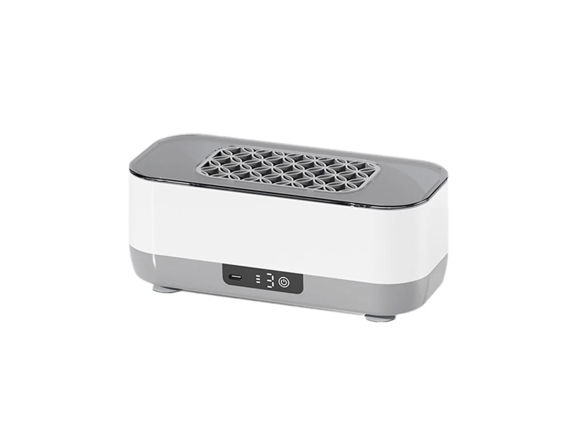 Limpiador de joyas ultrasónico, limpiador para el hogar | Limpiador multimodo de 360° (blanco)