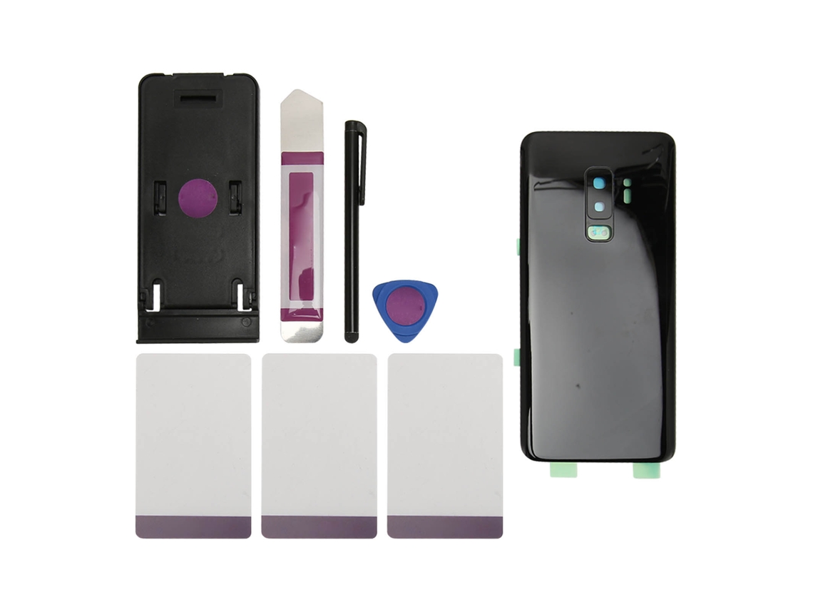 Cubierta Trasera De Cristal De Repuesto Con Lente De Cámara Y Adhesivo Para Galaxy S9+ Plus