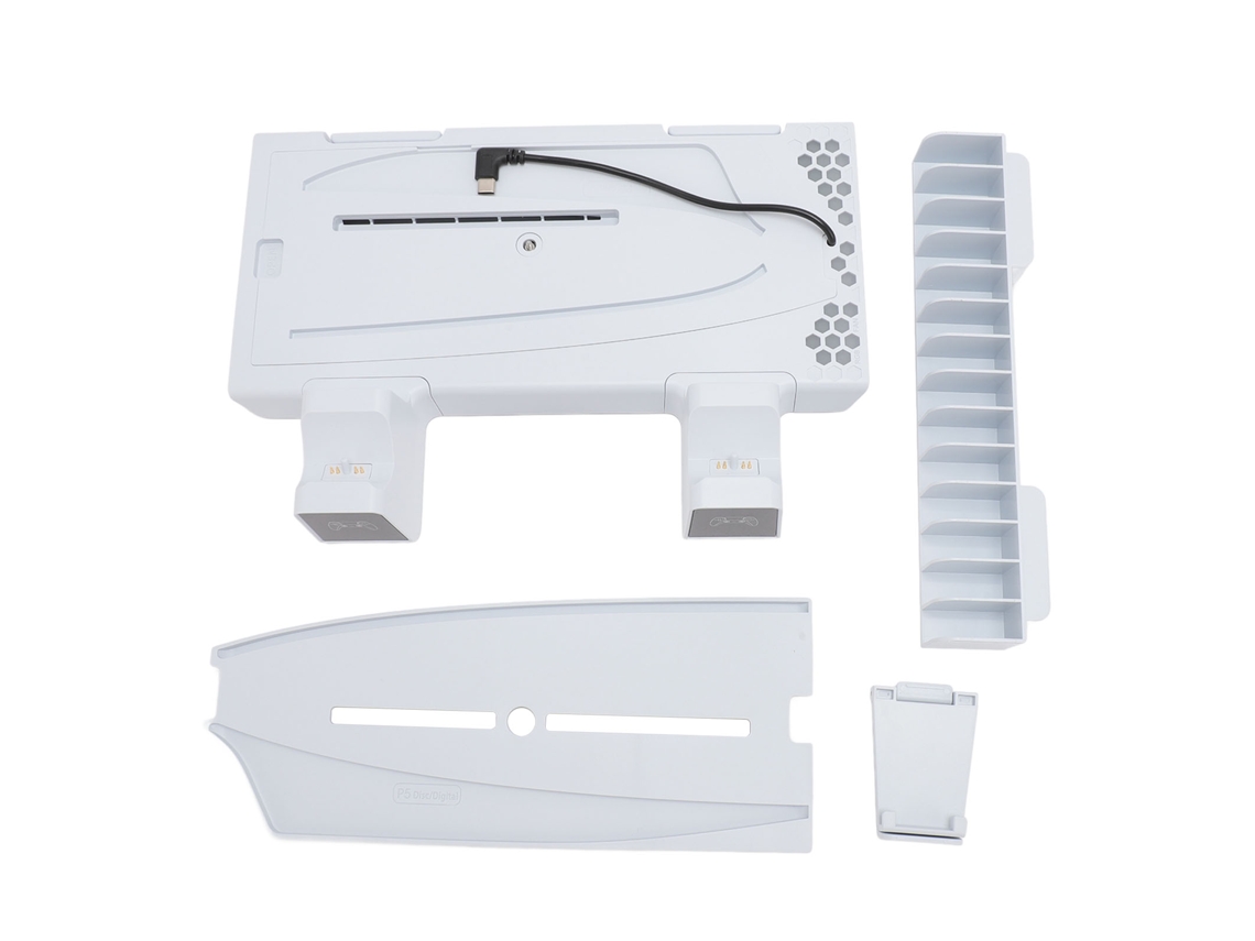 Base De Refrigeración (refrigeración Rgb, Carga Dual) Para Controlador De Juego Ps5/ps5 Slim. Soporte De Carga Refrigerante Ajustable Multifuncional