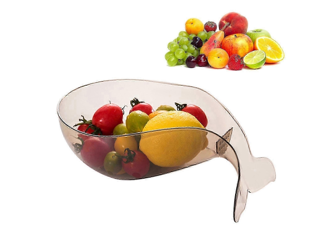 Cesta multifuncional de plástico para escurrir ensaladas y verduras.