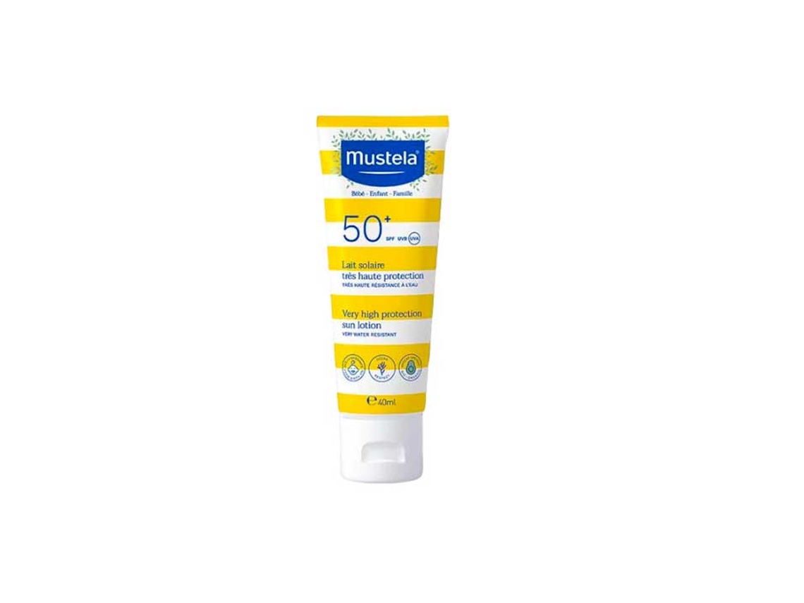 MUSTELA Leche Solar Muy Alta Protección Bebé-Niño-Familia Spf50 40 Ml