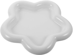 Bandeja Decorativa Cerámica Blanca Forma Joyas Anillos Plato Multifuncional Baratijas Tocador Navidad Flor