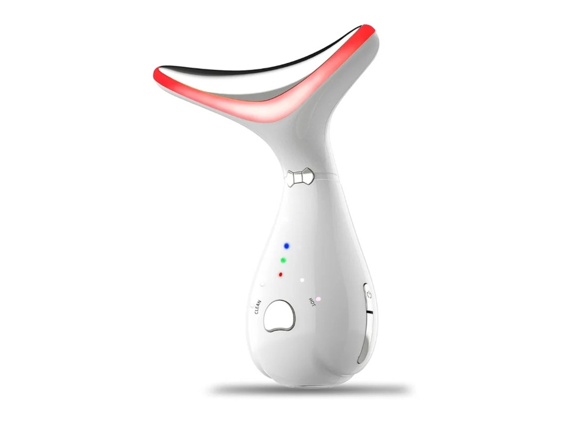 Terapia De Luz Vermelha Para Rosto E Pescoço Varinha Facial Dispositivo Facial Multifuncional Ondulado Chique Beleza Branco Yizhood